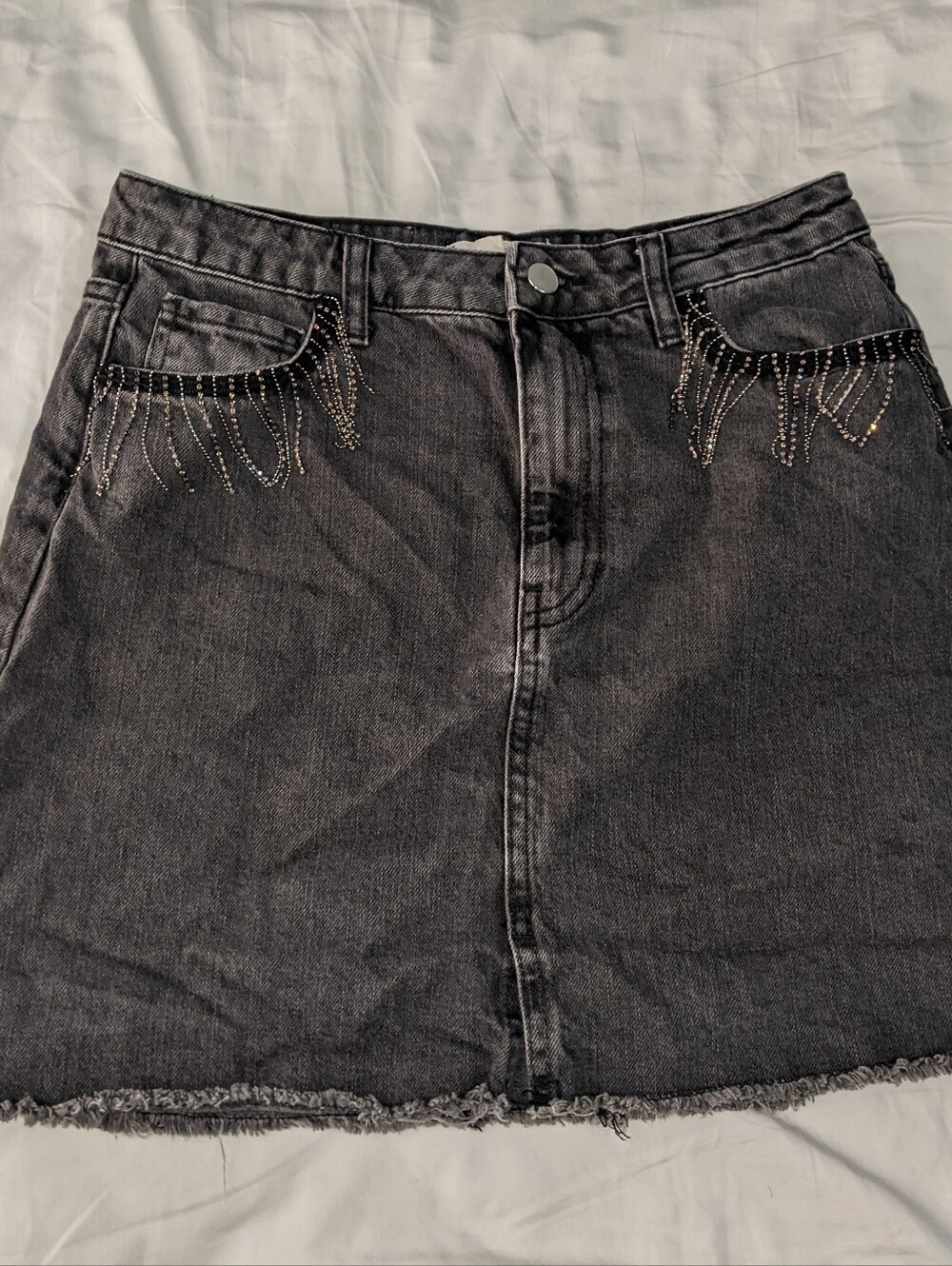 Harper Heritage Black Denim Skirt M